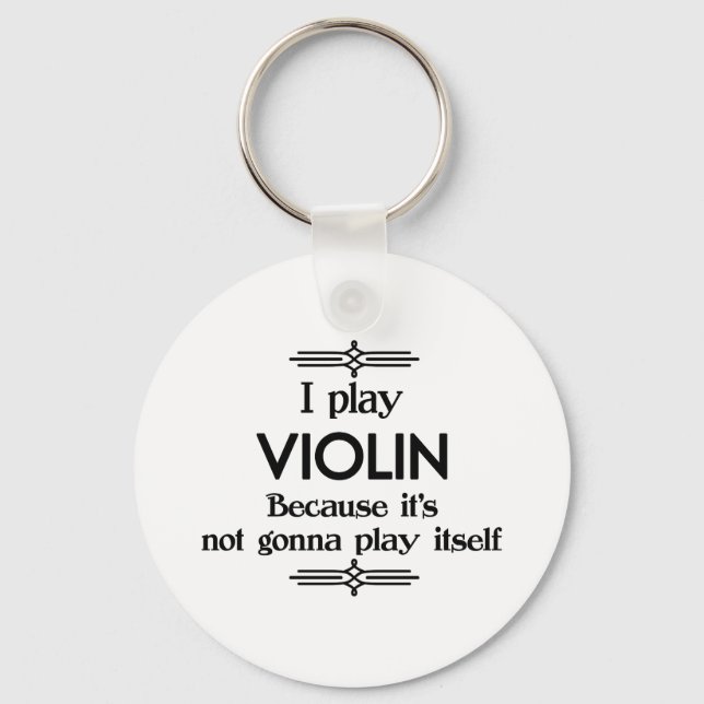 Violin - Play Itself Funny Deco Music Nyckelring (Framsida)