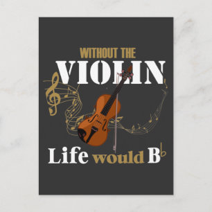 Violin Player Bb Musician Humor Music Älskare Vykort