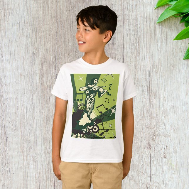 Violin Player Musical Notes T Shirt (Skapare uppladdad)