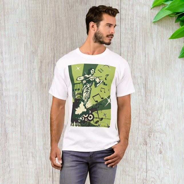 Violin Player Musical Notes T Shirt (Skapare uppladdad)