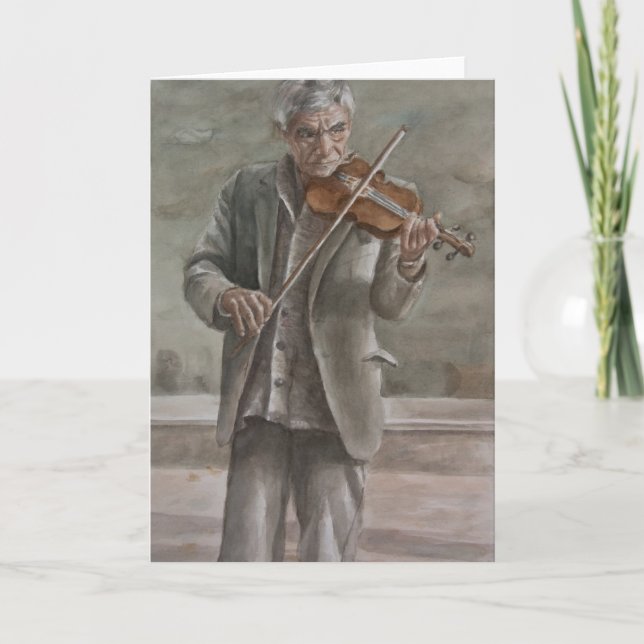 Violin Player, Subotica Helgkort (Framsida)