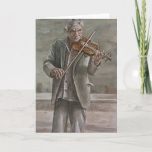 Violin Player, Subotica Helgkort