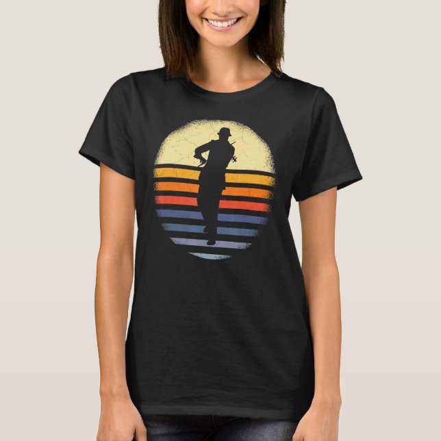 Violin Player Vintage Violinist T Shirt (Framsida)