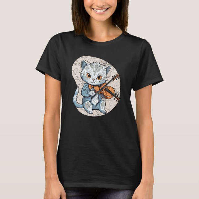 Violin Player Violinist Orchestra Viola Instrument T Shirt (Framsida)