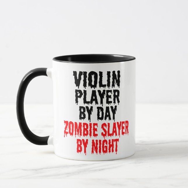 Violin Player Zombie Joke Mugg (Vänster)