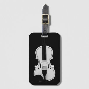 Violin Porträtt - Black and White Photograph Bagagebricka