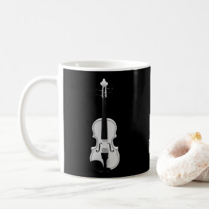 Violin Porträtt - Black and White Photograph Kaffemugg