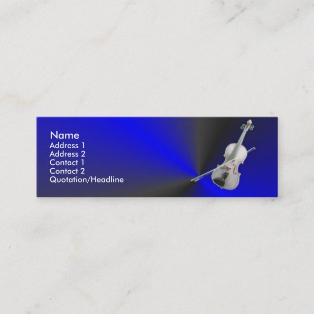 Violin Profilkort Mini Visitkort (Framsida)