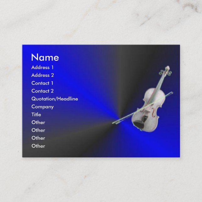 Violin Profilkort Visitkort (Framsida)