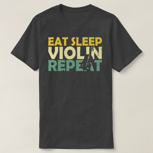 Violin Retro 2 T Shirt (Design framsida)