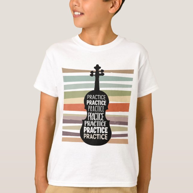 violin retro t shirt (Framsida)