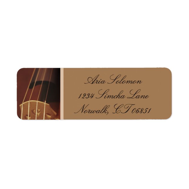 Violin Returetiketters Returadress Etikett (Framsidan)