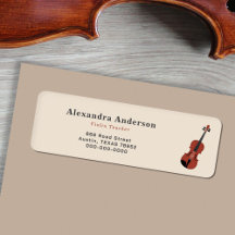 Violin Return-adressetikett