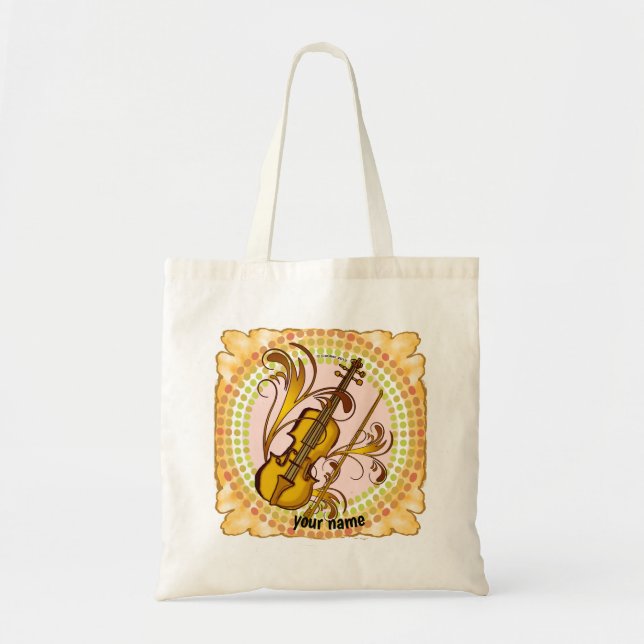 Violin Rhythm-totebag Tygkasse (Framsidan)