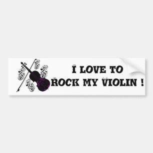 Violin,Rocking kärlek_ Bildekal