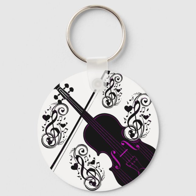Violin,Rocking kärlek_ Nyckelring (Framsida)