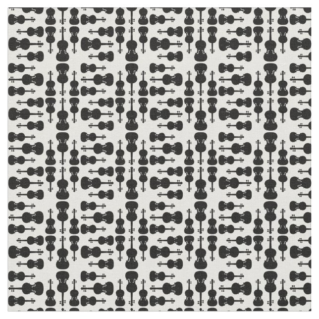 Violin Silhouettes Music Art ANPASSNINGSBAR BG FÄR Tyg (Närbild)