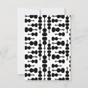 Violin Silhouettes Music Thated ANPASSNINGSBAR BG  Tack Kort