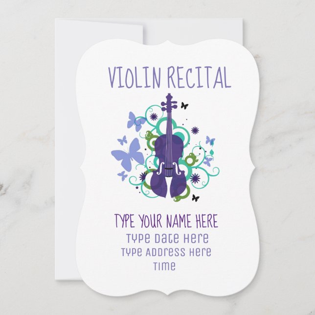Violin Skäl Inbjudningar (Framsida)