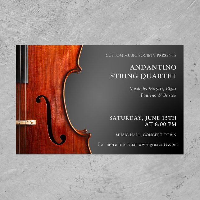 Violin Skäl String Quartet Concert Flygblad (Skapare uppladdad)