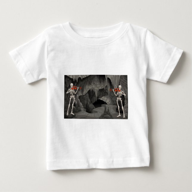 violin skelett tee shirt (Framsida)