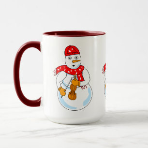 Violin Snögubbe Mugg