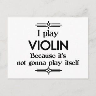 Violin - Spela Själv Rolig Deco Musik Vykort