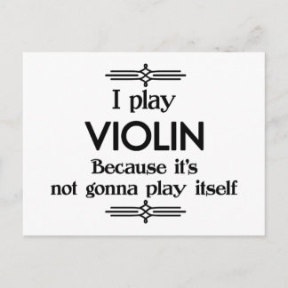 Violin - Spela Själv Rolig Deco Musik Vykort