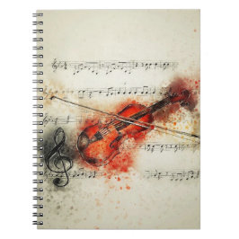Violin Spiral Notebook Anteckningsbok