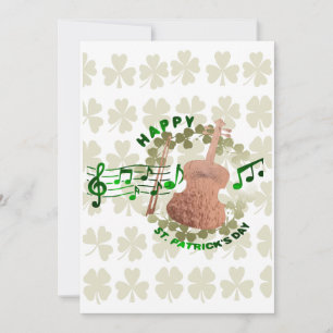 Violin St. Patrick's Day Julkort