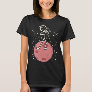 Violin Stick Player in Planet Violin Music Violin T Shirt