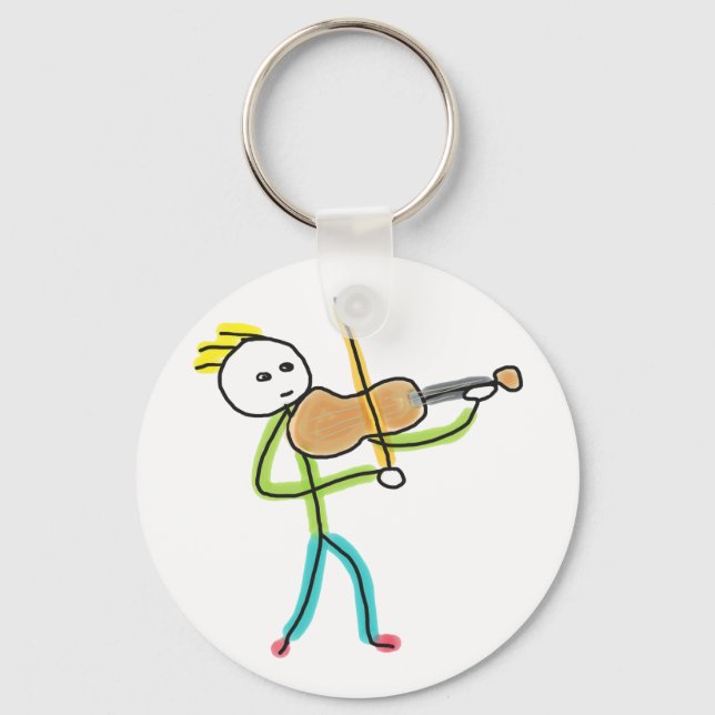 Violin Stickman Nyckelring (Framsida)