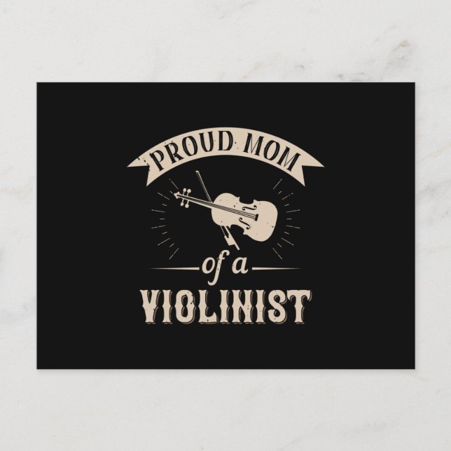 Violin - stolt Mamma i en violinist Vykort (Framsida)