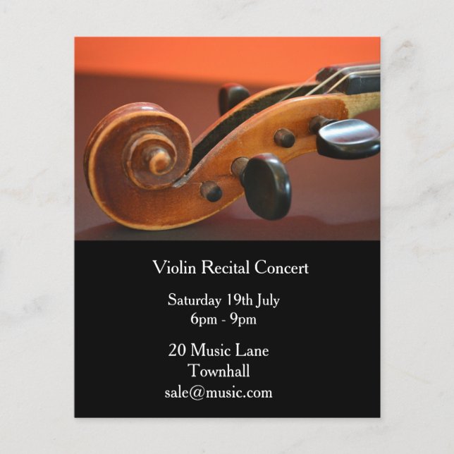 Violin Sträng Instrument Skäl musikprestanda Flygblad (Framsidan)