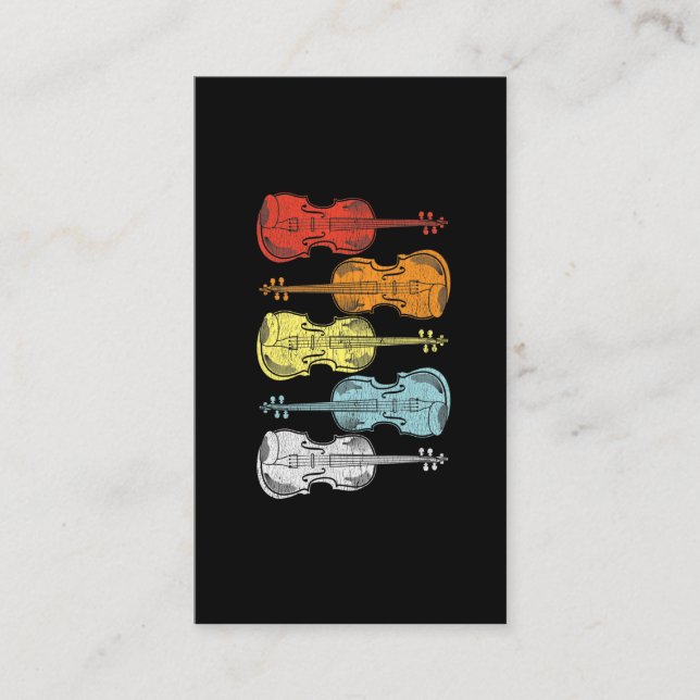 Violin String Instrument Player Gift för musiker Visitkort (Framsida)