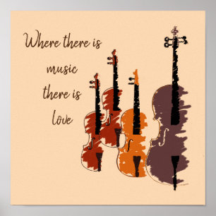 VIolin String Instrument-strängkvartett Poster