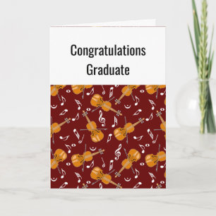 Violin Studenten Card Tack Kort