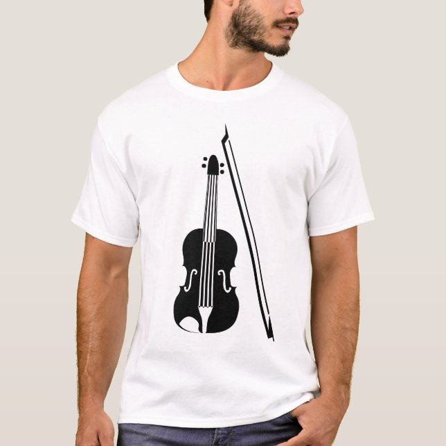Violin - Svart T-shirt (Framsida)