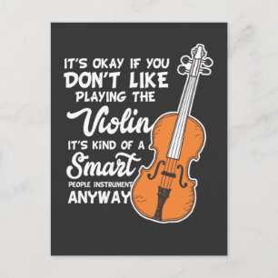 Violin T-Shirt - Lustigt Smart Violinist Violin Pl Vykort