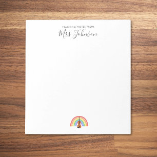 Violin Teacher Apprecidation Rainbow Music Anteckningsblock