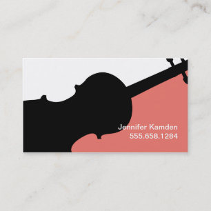 Violin Teacher Player Music Studio Musician Visitkort