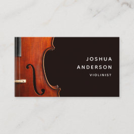 Violin Teacher Professionell Musician Simple Visitkort