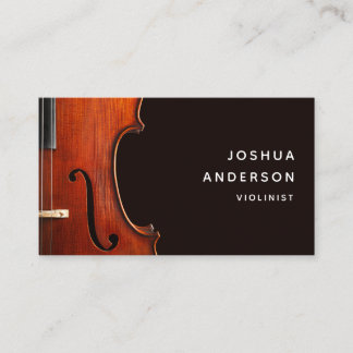 Violin Teacher Professionell Musician Simple Visitkort