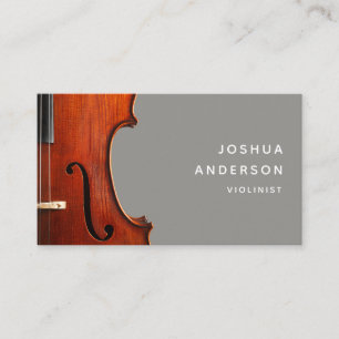 Violin Teacher Professionell Musician Simple Visitkort