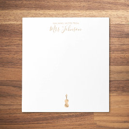 Violin Teacher Teaching Notes Elegant Skript Anteckningsblock