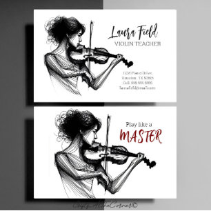 Violin Teacher Visitkort