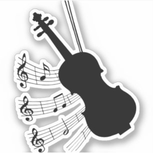Violin-tematdesign Klistermärken