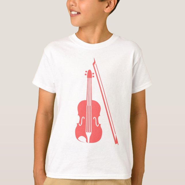 Violin - Tropiskt Rosa T-shirt (Framsida)