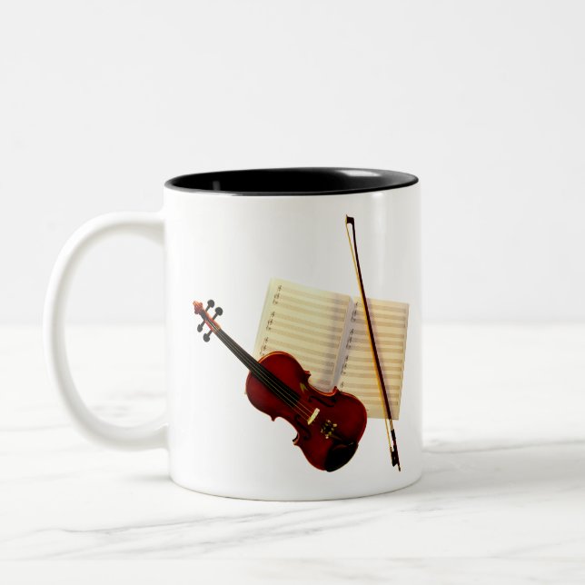 Violin Två-Tonad Mugg (Vänster)