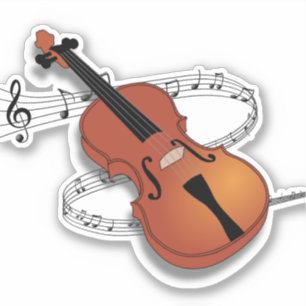 Violin, tvinnat instrument klistermärken